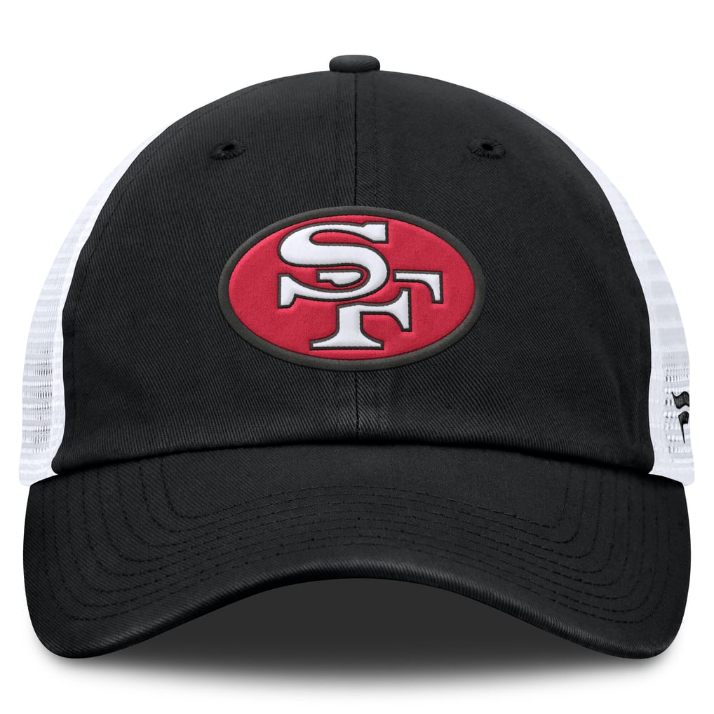 San Francisco 49ers Fanatics Basic Vintage Trucker Adjustable Hat - Black/White