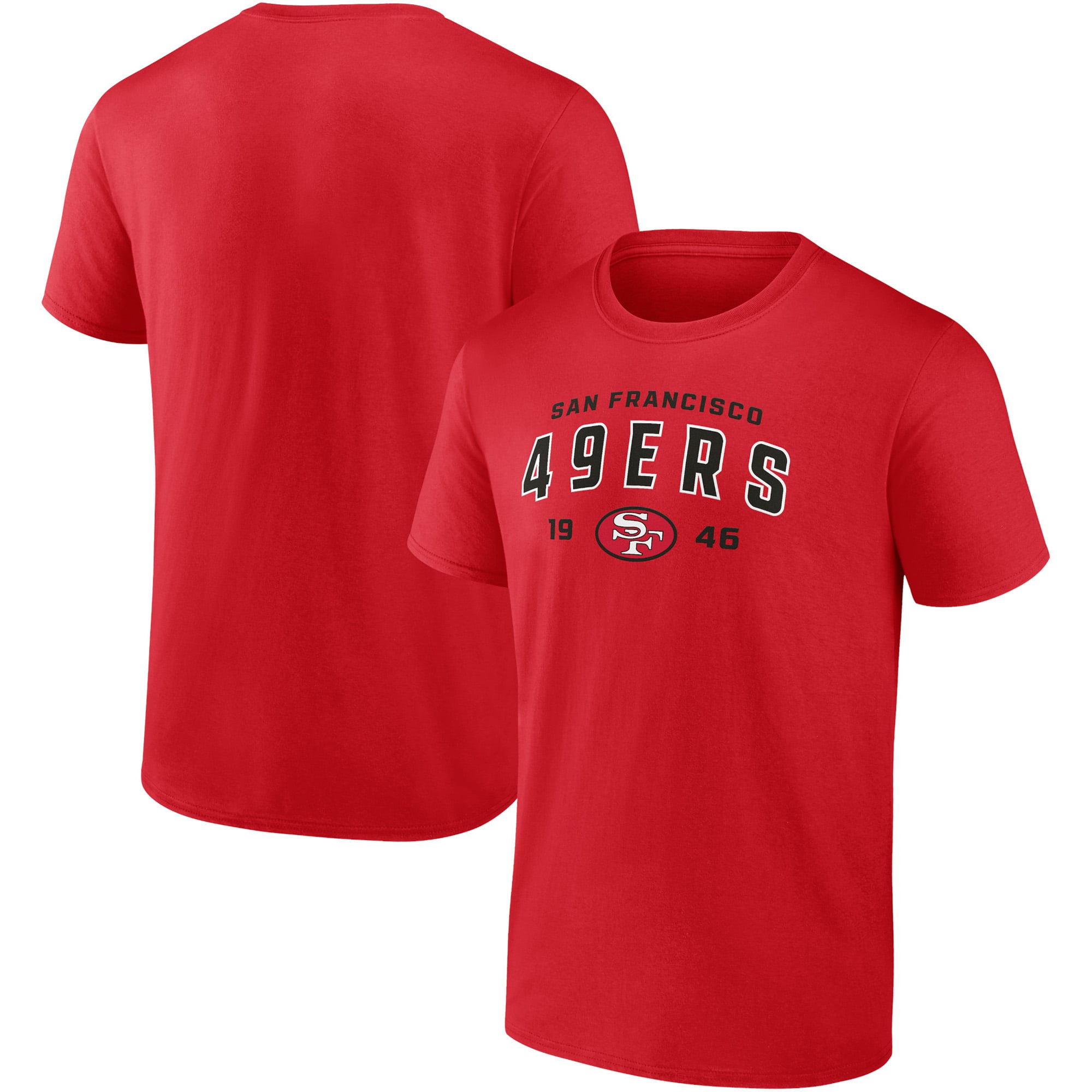49ers プリントTシャツ Lサイズ レッド Men's Fanatics Scarlet San Francisco 49ers Established T-Shirt