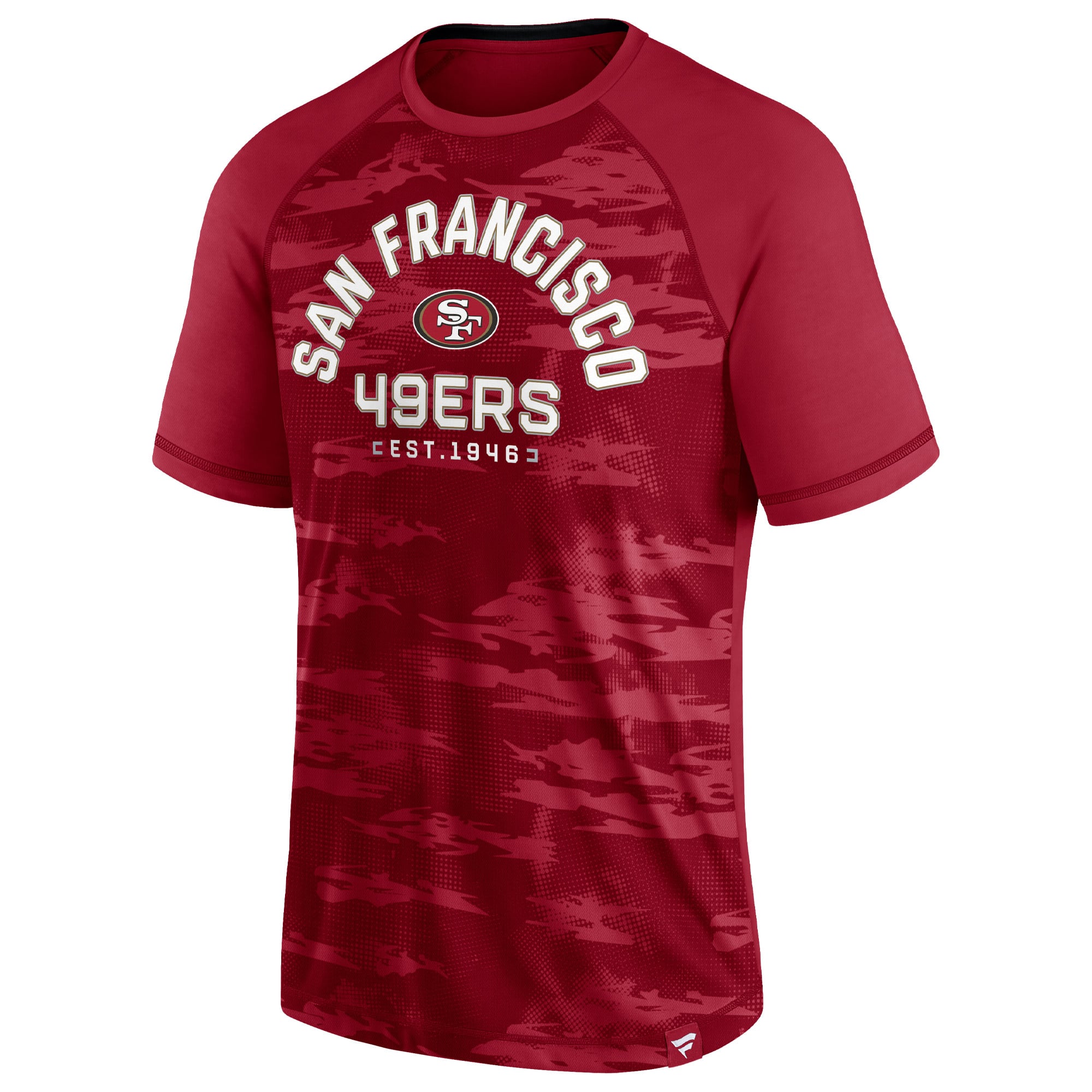Men's Fanatics Scarlet San Francisco 49ers Hail Mary Raglan T-Shirt