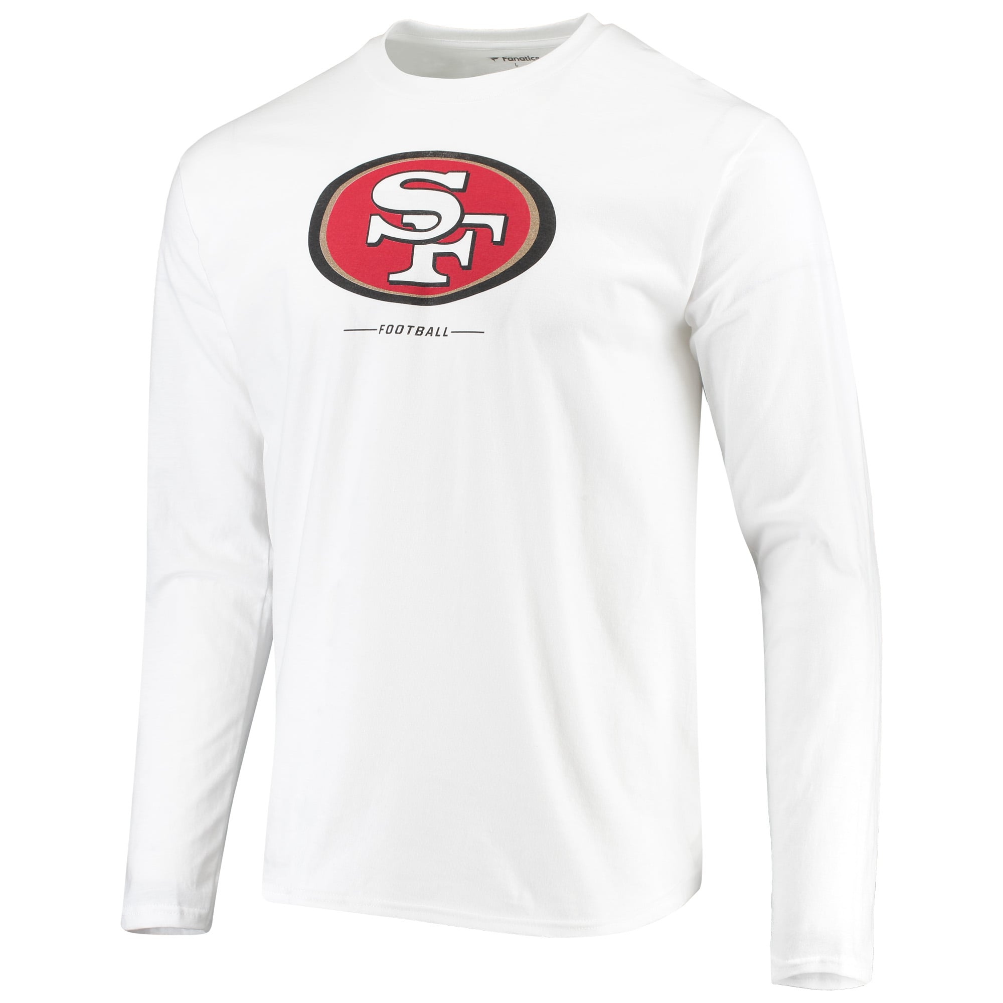 Men's Fanatics White San Francisco 49ers Team Lockup Long Sleeve T