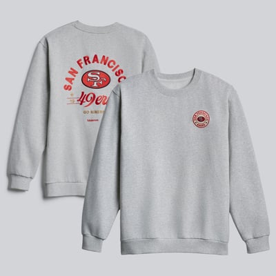  San Francisco 49ers lululemon Retro Steady State Sweatshirt - Heathered Core Ultra Light Grey