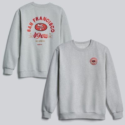  San Francisco 49ers lululemon Retro Steady State Sweatshirt - Heathered Core Ultra Light Grey