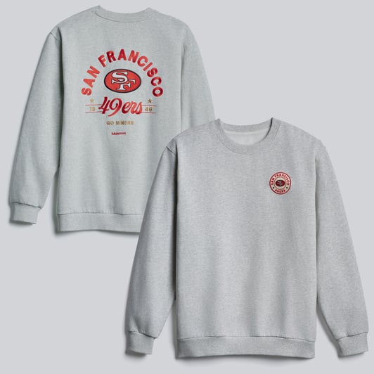  San Francisco 49ers lululemon Retro Steady State Sweatshirt - Heathered Core Ultra Light Grey