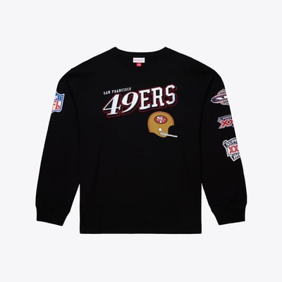  San Francisco 49ers Mitchell & Ness Big & Tall Training Camp Long Sleeve T-Shirt - Black