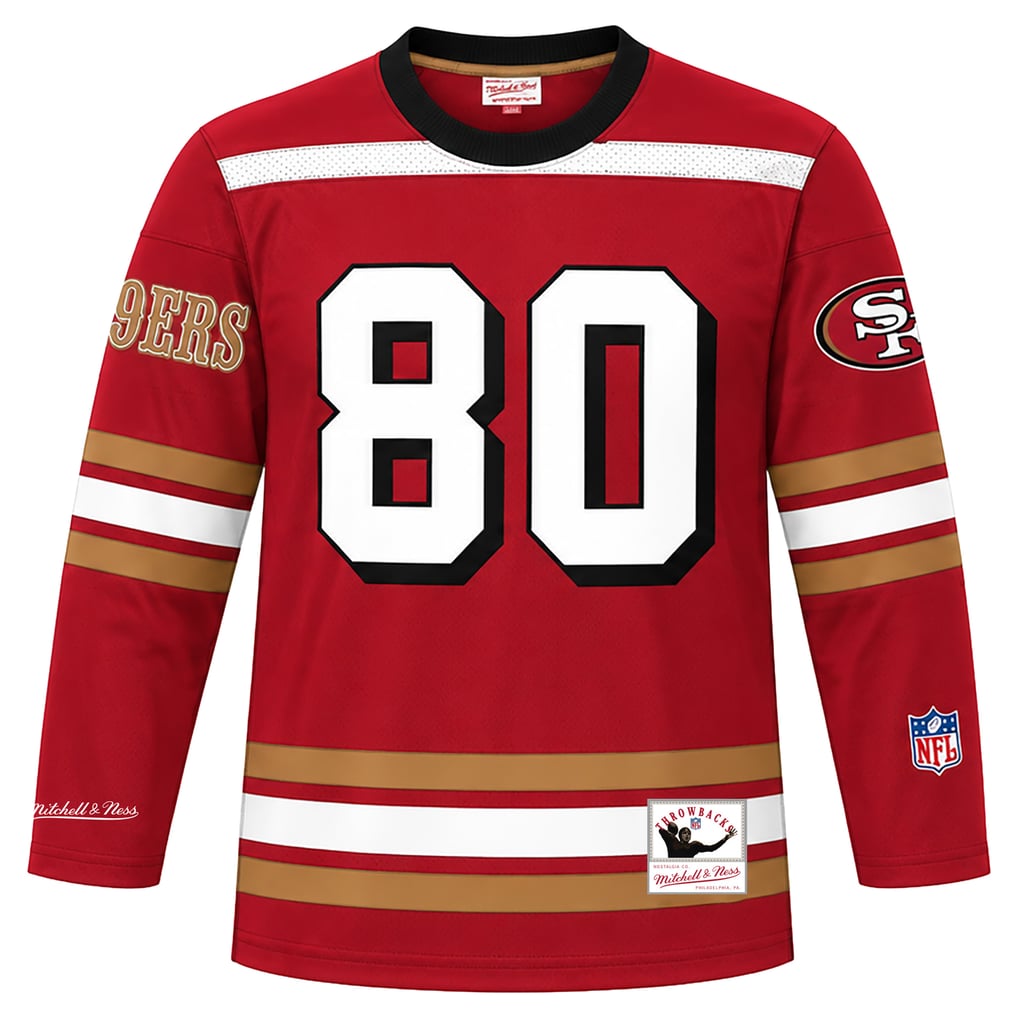Mitchell & Ness Jerry Rice San Francisco 49ers Scarlet Hockey Jersey