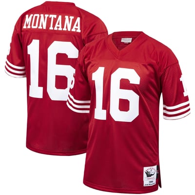 Joe Montana San Francisco 49ers 1989 Mitchell & Ness Authentic Throwback Retired Player Jersey - Scarlet