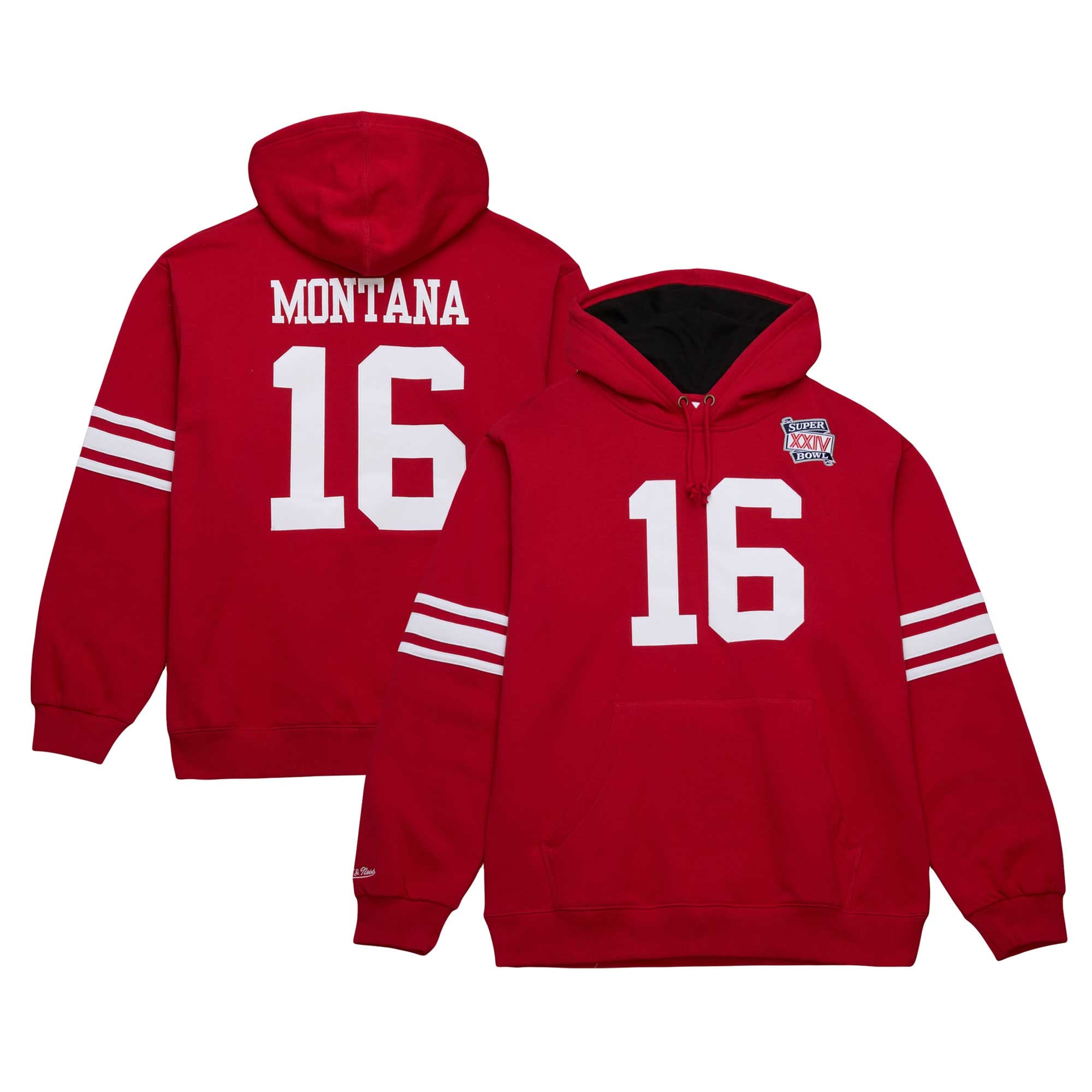 Men's San Francisco 49ers Joe Montana Mitchell & Ness Scarlet Retired ...