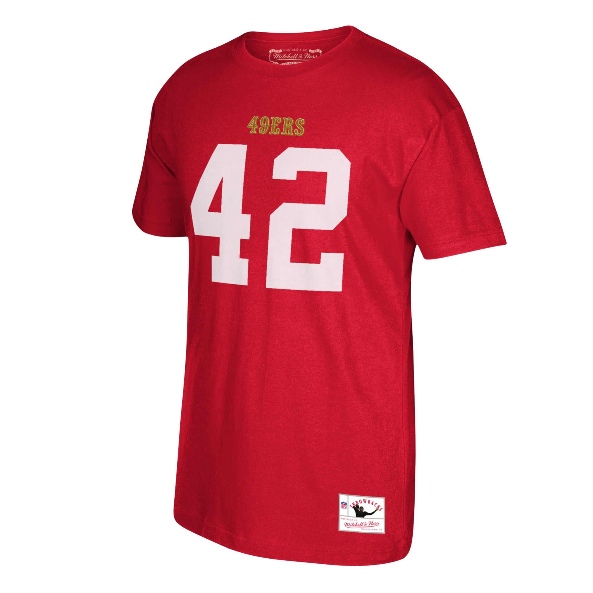 Men's Mitchell & Ness Ronnie Lott Scarlet San Francisco 49ers Name