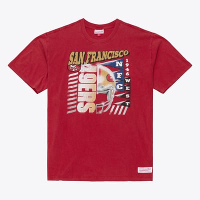 San Francisco 49ers Mitchell & Ness Core Essentials Street Graphic T-Shirt - Scarlet
