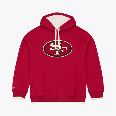 San Francisco 49ers Mitchell & Ness Premium Essentials Heavyweight Fleece Hoodie - Scarlet