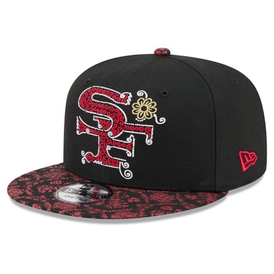 San Francisco 49ers New Era Latino Heritage 9FIFTY Snapback Hat - Black/Scarlet