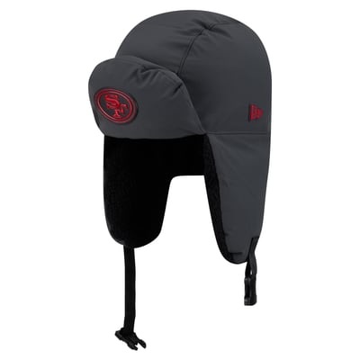San Francisco 49ers New Era 2026 Sideline Cold Weather  Trapper Hat - Charcoal