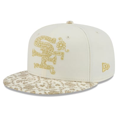 San Francisco 49ers New Era Latino Heritage 9FIFTY Snapback Hat - Cream/Gold