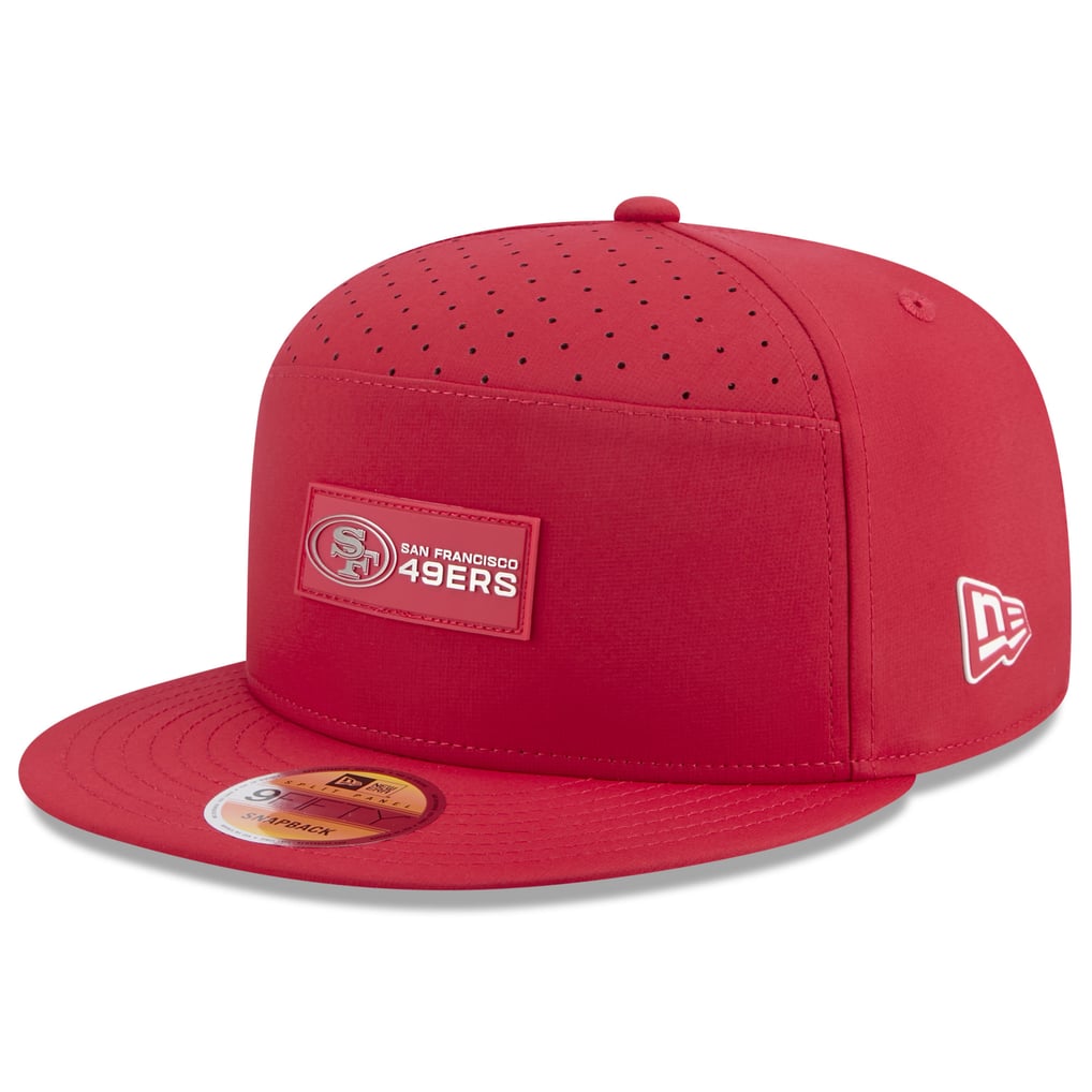 San Francisco 49ers New Era 2025 Sideline  Split Panel 9FIFTY Snapback Hat - Scarlet