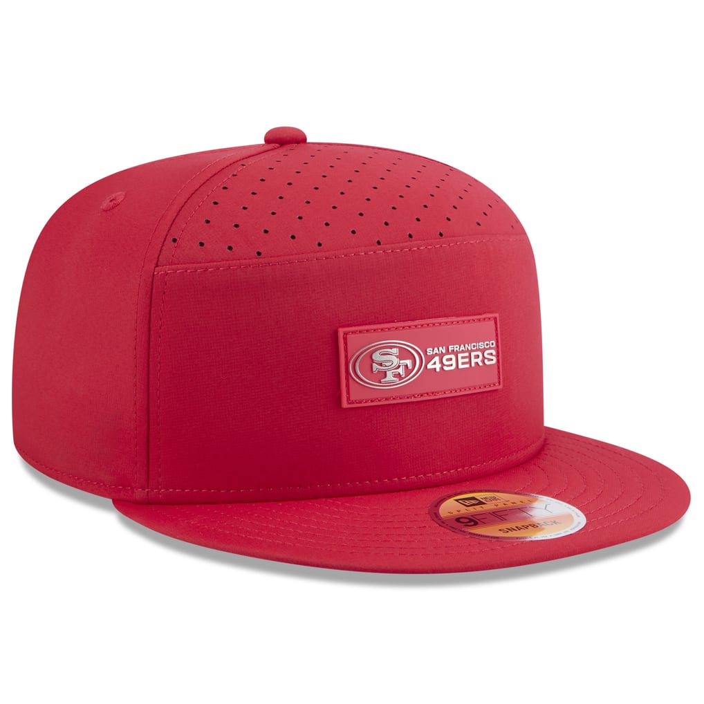San Francisco 49ers New Era 2025 Sideline  Split Panel 9FIFTY Snapback Hat - Scarlet