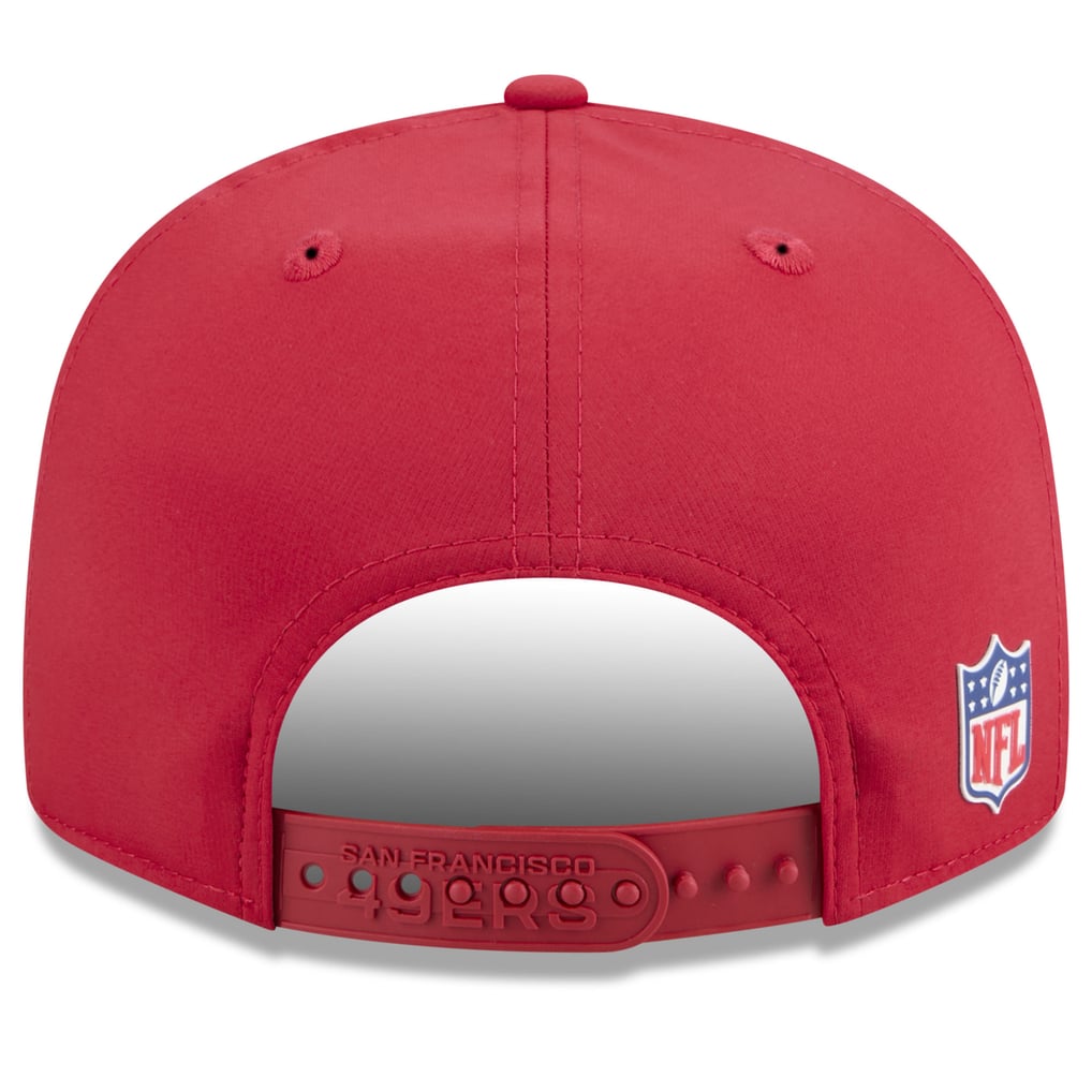 San Francisco 49ers New Era 2025 Sideline  Split Panel 9FIFTY Snapback Hat - Scarlet