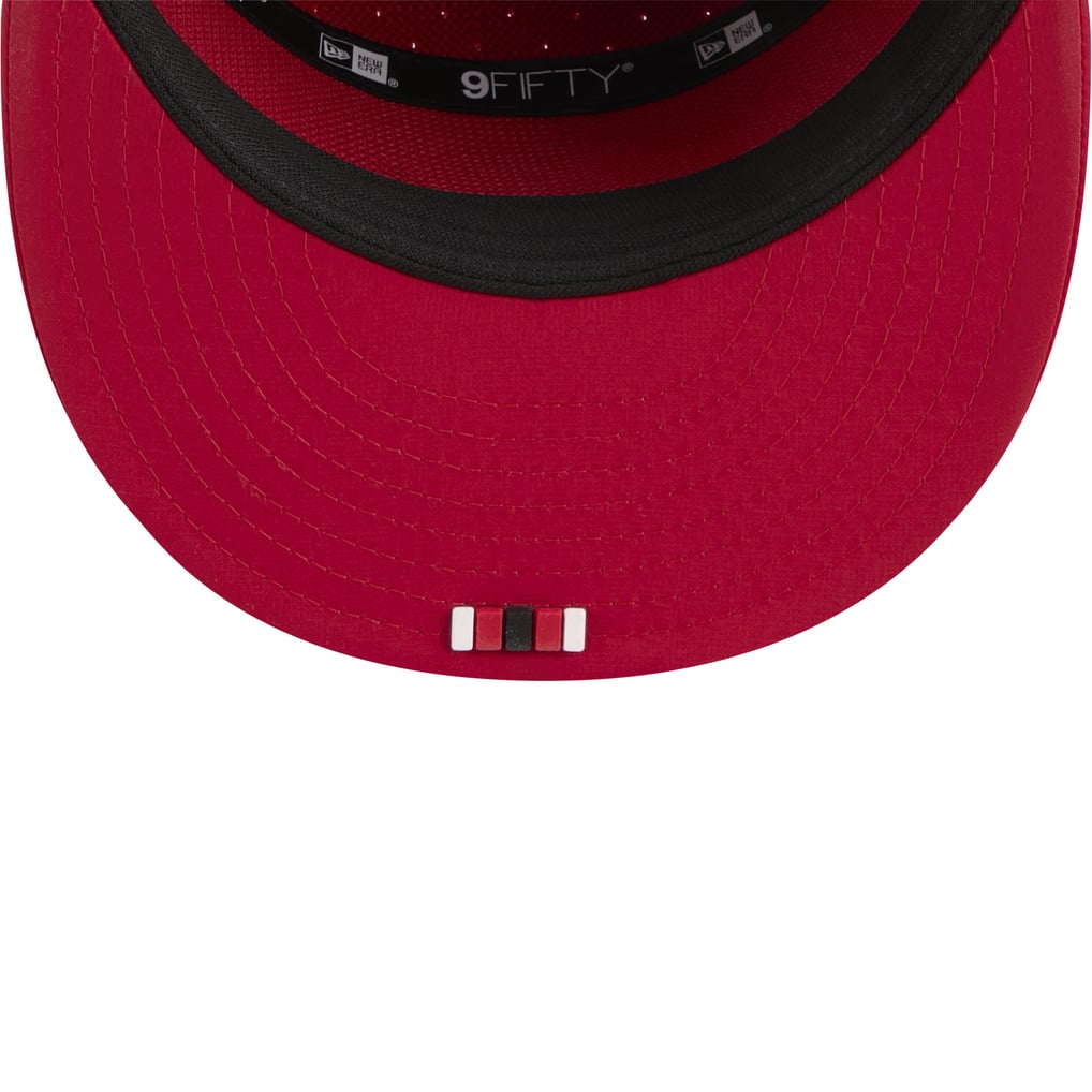 San Francisco 49ers New Era 2025 Sideline  Split Panel 9FIFTY Snapback Hat - Scarlet