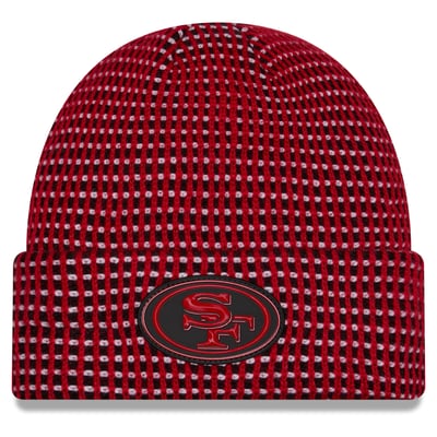 San Francisco 49ers New Era 2026 Sideline Cold Weather  Cuffed Knit Hat - Scarlet