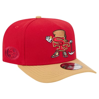 San Francisco 49ers New Era Cartoon A-Frame 9FIFTY Snapback Hat - Scarlet/Gold