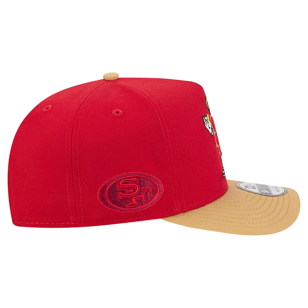 New Era San Francisco 49ers Scarlet/Gold Cartoon A-Frame 9FIFTY Snapback