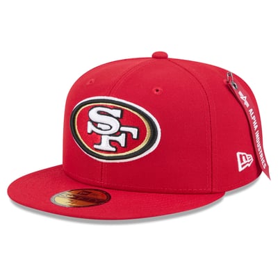 San Francisco 49ers New Era x Alpha Industries 59FIFTY Fitted Hat - Scarlet