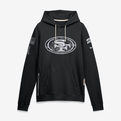  San Francisco 49ers Nike 2026 Salute to Service Sideline Dri-FIT Pullover Hoodie - Black