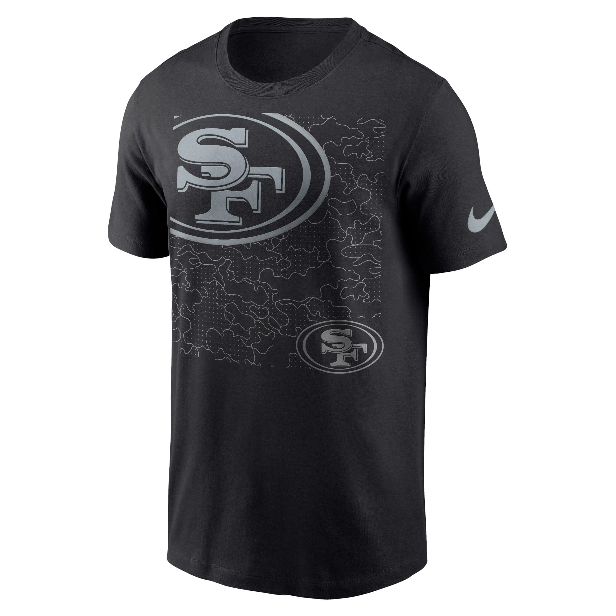 希少カラー 美品 NIKE NFL 49ERS ゲームシャツ 黒 Men's San Francisco 49ers Nike Black RFLCTV T-Shirt