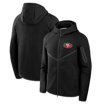 San Francisco 49ers Nike Tech Fleece Raglan Full-Zip Windrunner Hoodie - Black