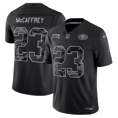 Christian McCaffrey San Francisco 49ers Nike 2026 Salute to Service Stitched Limited Jersey - Black