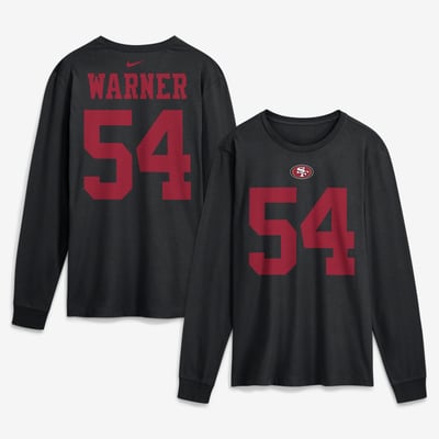 Fred Warner San Francisco 49ers Nike Name & Number Long Sleeve T-Shirt - Black