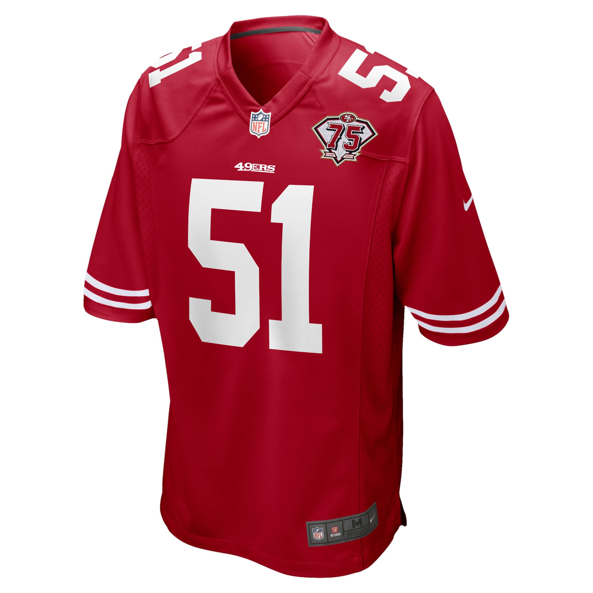 Men's San Francisco 49ers Ken Norton Nike Scarlet 75th Anniversary