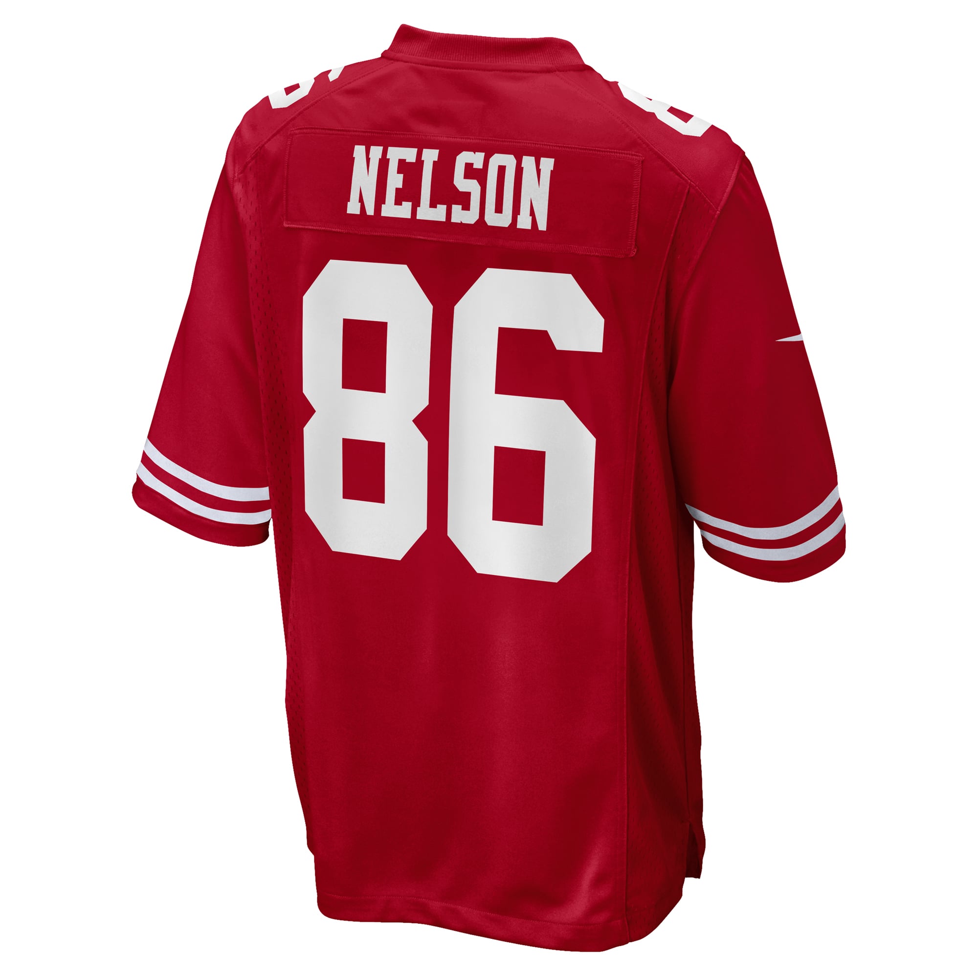 Men's Nike Kyle Nelson Scarlet San Francisco 49ers Game Jersey