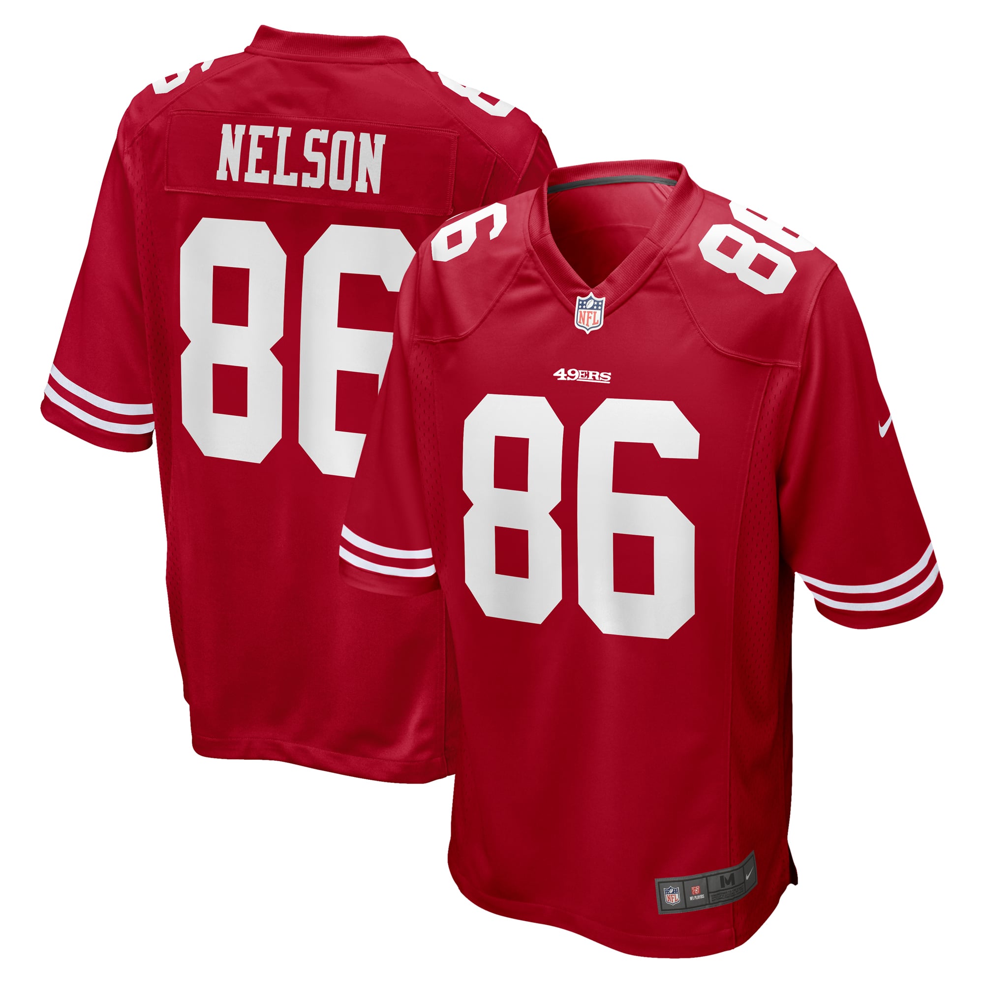 Men's Nike Kyle Nelson Scarlet San Francisco 49ers Game Jersey