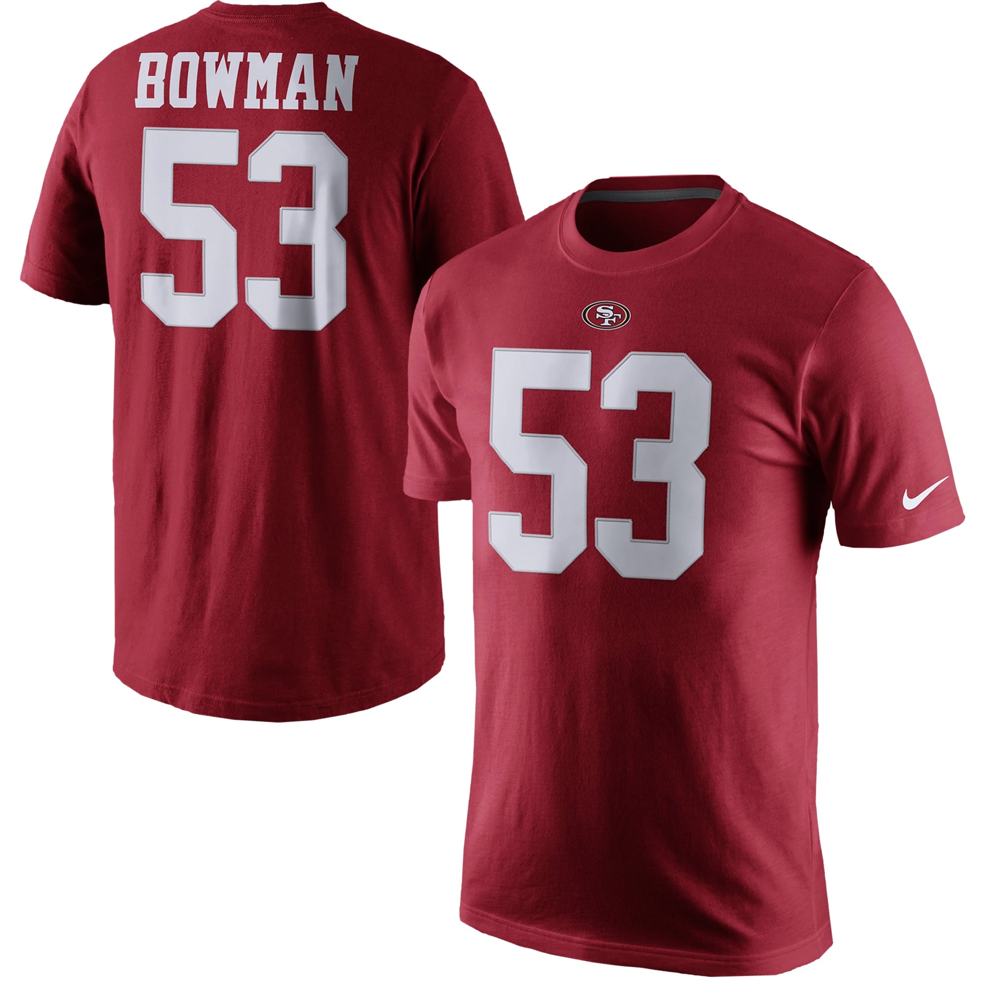 Nike NFL BOWMAN 53番 ユニフォーム 3XL Men's San Francisco 49ers NaVorro Bowman Nike Scarlet Player Pride