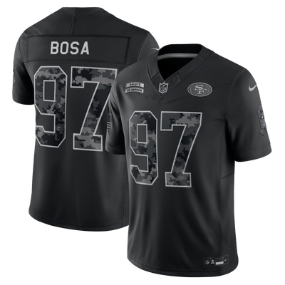 Nick Bosa San Francisco 49ers Nike 2026 Salute to Service Stitched Limited Jersey - Black