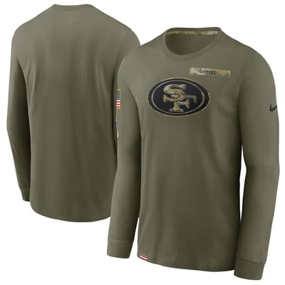 San Francisco 49ers Nike Salute To Service Performance Long Sleeve T-Shirt - Olive