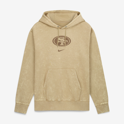  San Francisco 49ers Nike Washed Club Fleece Pullover Sweatshirt - Tan