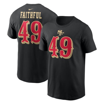 The Faithful San Francisco 49ers Nike Rivalries Collection Name & Number T-Shirt - Black