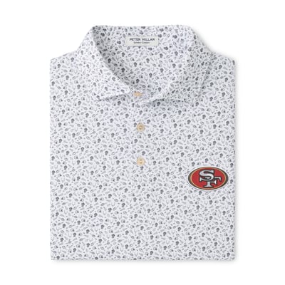 San Francisco 49ers Peter Millar Kick Off Performance Jersey Polo - Gray