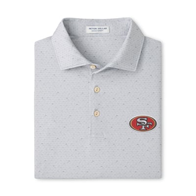 San Francisco 49ers Peter Millar On The Ball Performance Jersey Polo - Gray