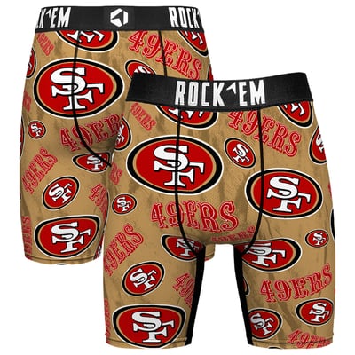  San Francisco 49ers Rock Em Logo Boxer Briefs - Scarlet