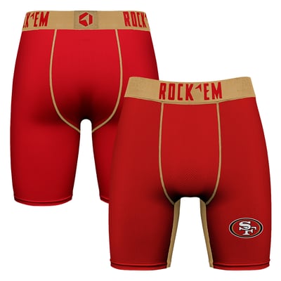  San Francisco 49ers Rock Em Primary Logo Boxer Briefs - Scarlet