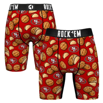  San Francisco 49ers Rock Em Sourdough Bread Boxer Briefs - Scarlet
