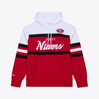  San Francisco 49ers Mitchell & Ness Head Coach Hoodie - Scarlet