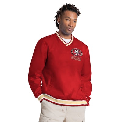 Christian McCaffrey San Francisco 49ers Starter Player Layer V-Neck Pullover - Scarlet
