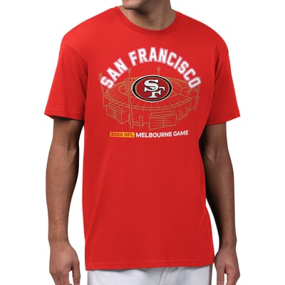 San Francisco 49ers Starter Melbourne 2026 Stadium Styled Graphic T-Shirt - Scarlet