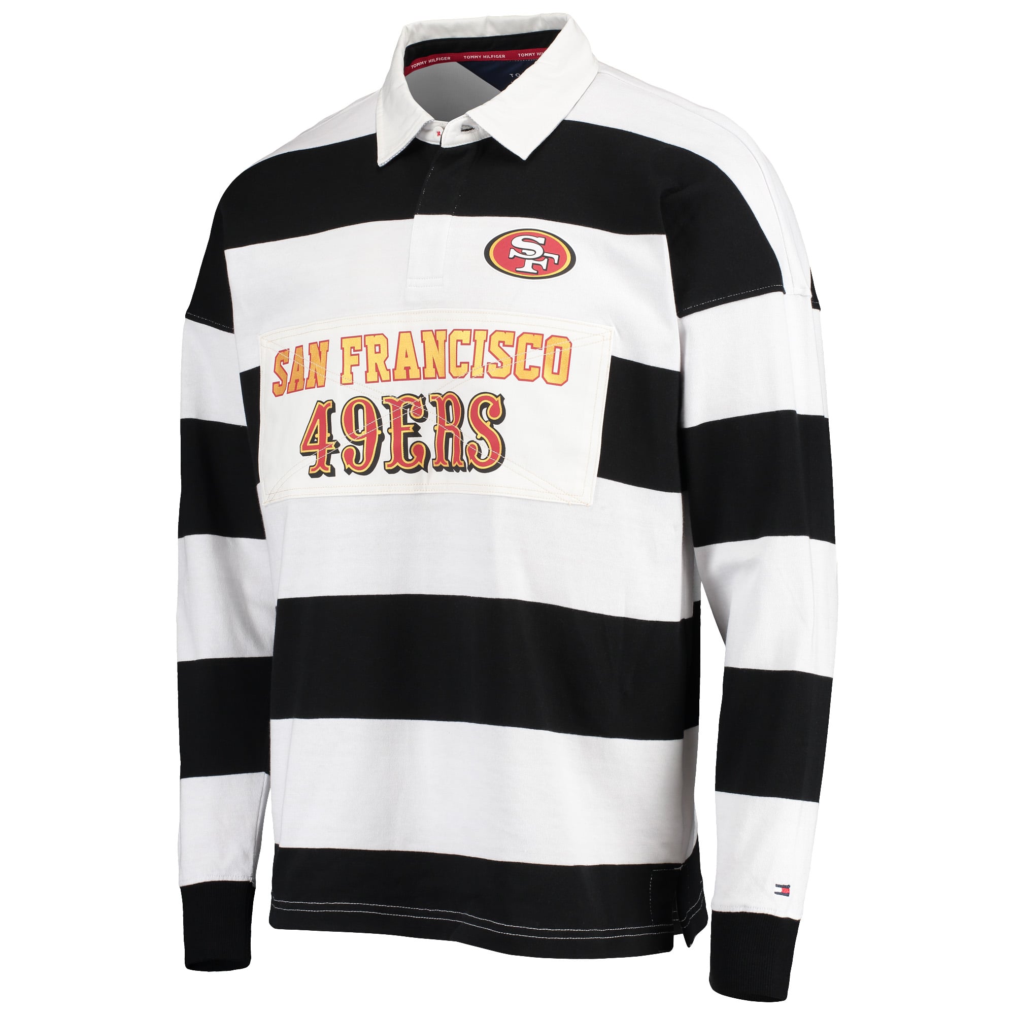 Men's Tommy Hilfiger Black/White San Francisco 49ers Varsity