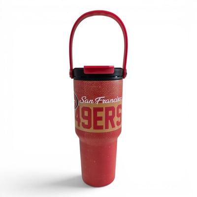 San Francisco 49ers Pegasus 24oz. Speckled Gradient Stainless Steel Dual Top Water Bottle