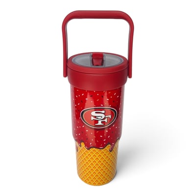 San Francisco 49ers Pegasus 32oz. Ice Cream Logo Cone Stainless Steel ProCarry Tumbler