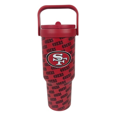 San Francisco 49ers Pegasus 40oz. 5-D Logo Wordmark Stainless Steel ProCarry Tumbler